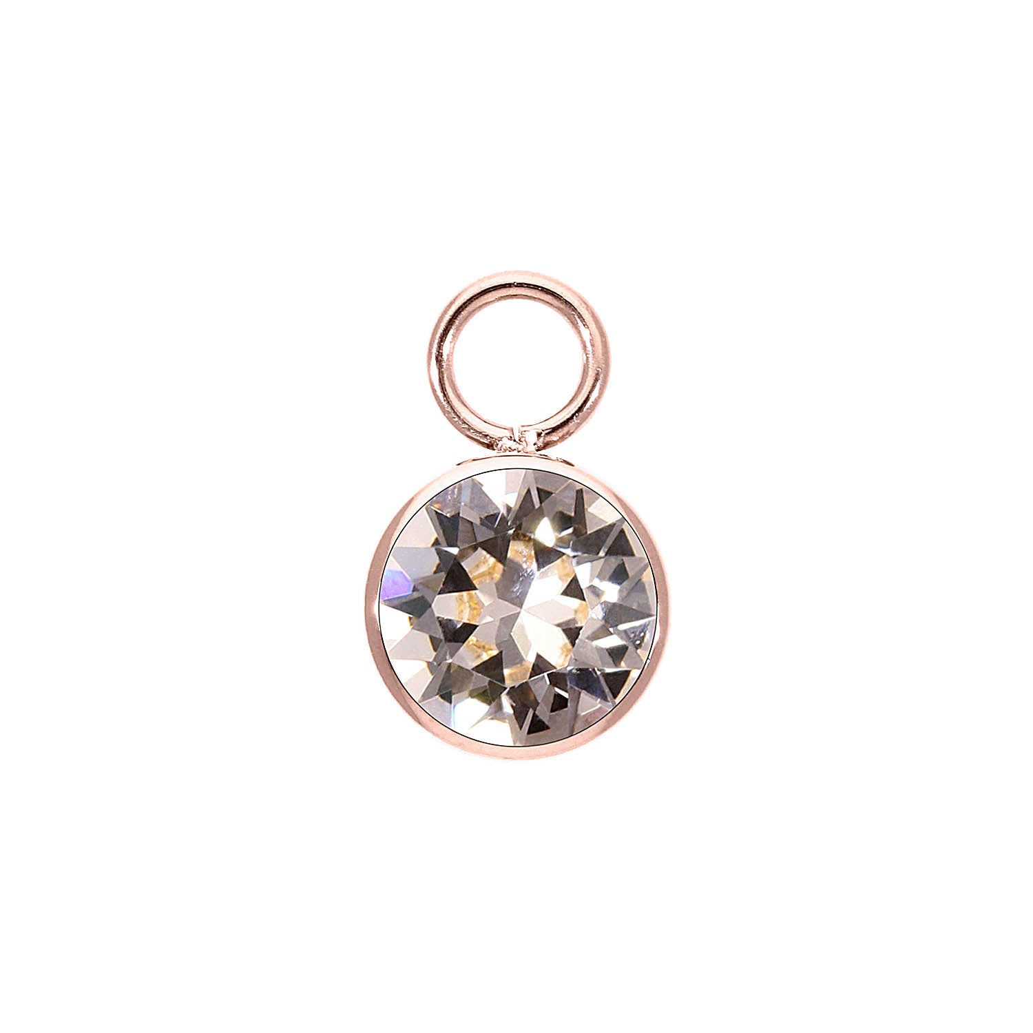Bottone Charm 10 mm - Roségold silk