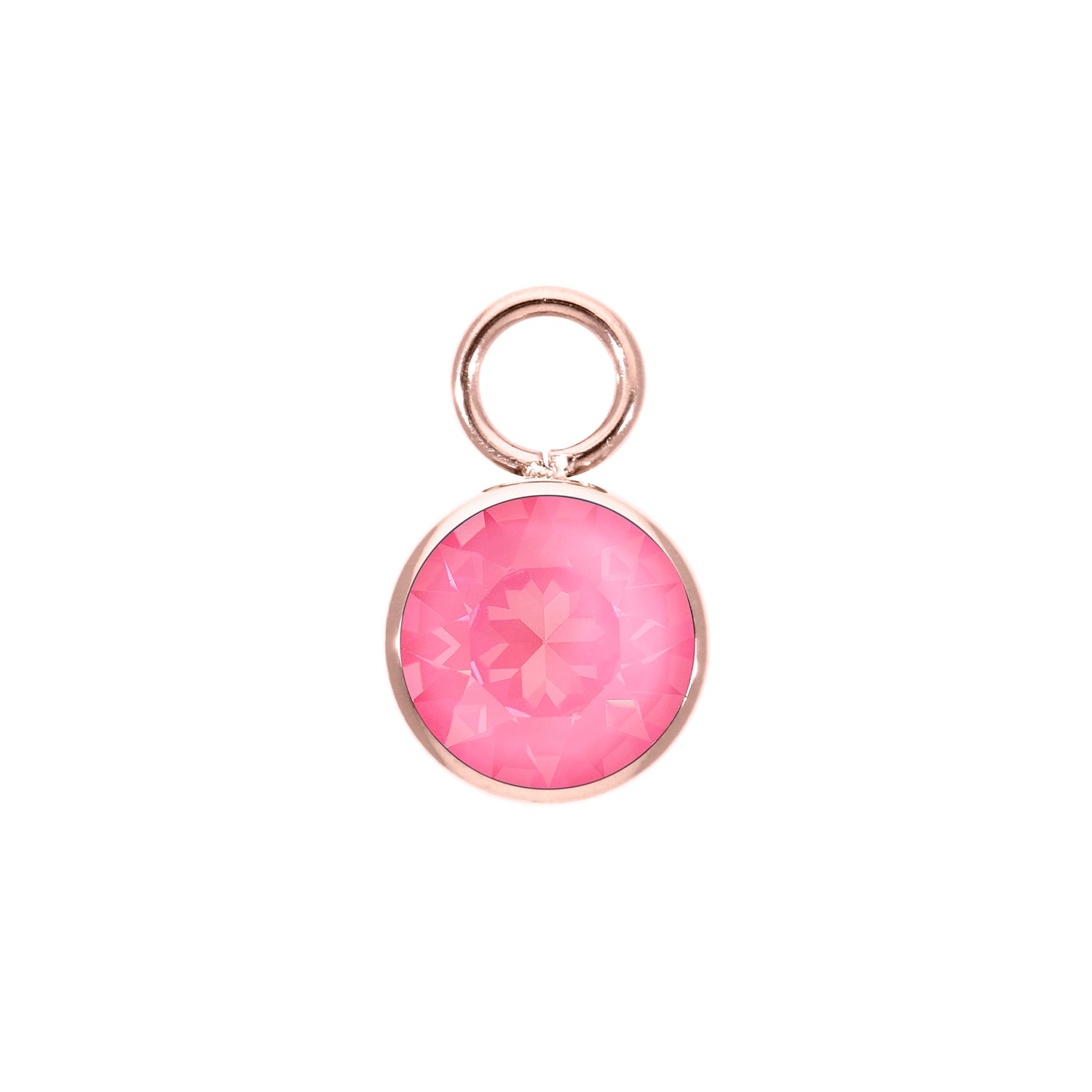 Bottone Charm 10 mm - Roségold Crystal Dahlia Ignite