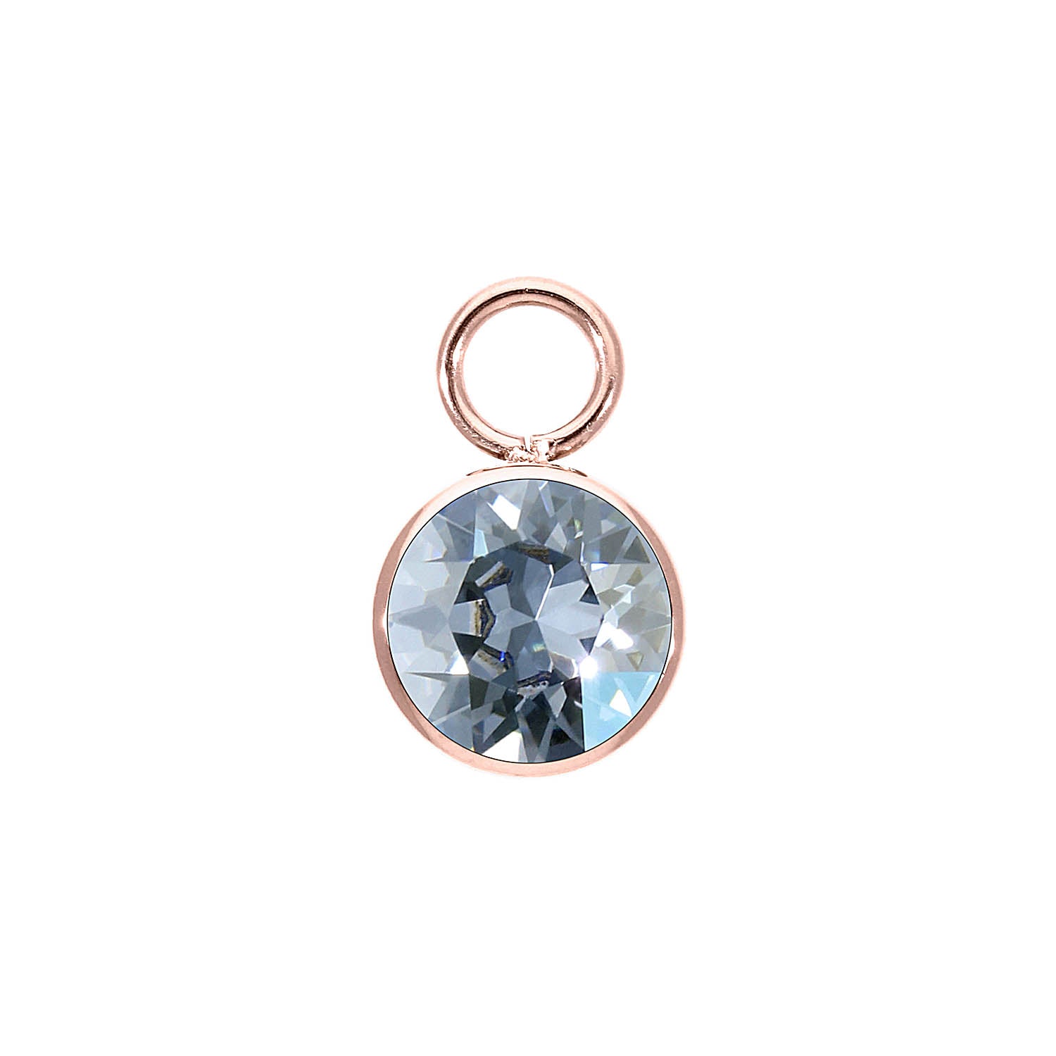 Bottone Charm 10 mm - Roségold blue shade