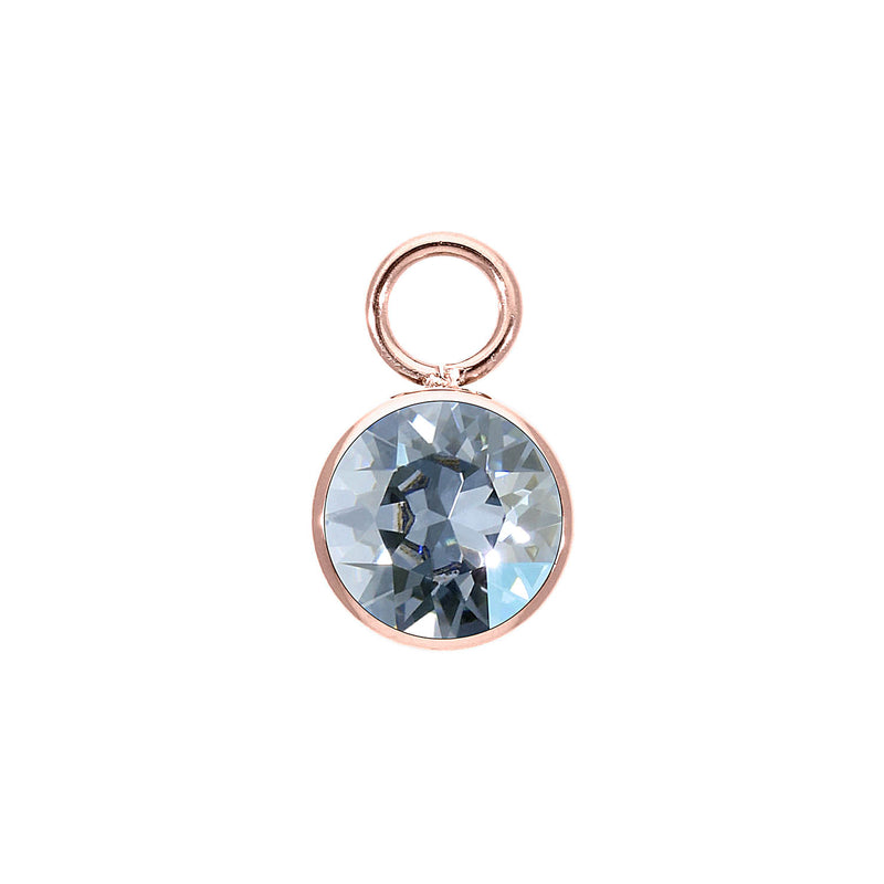 Bottone Charm 10 mm - Roségold blue shade