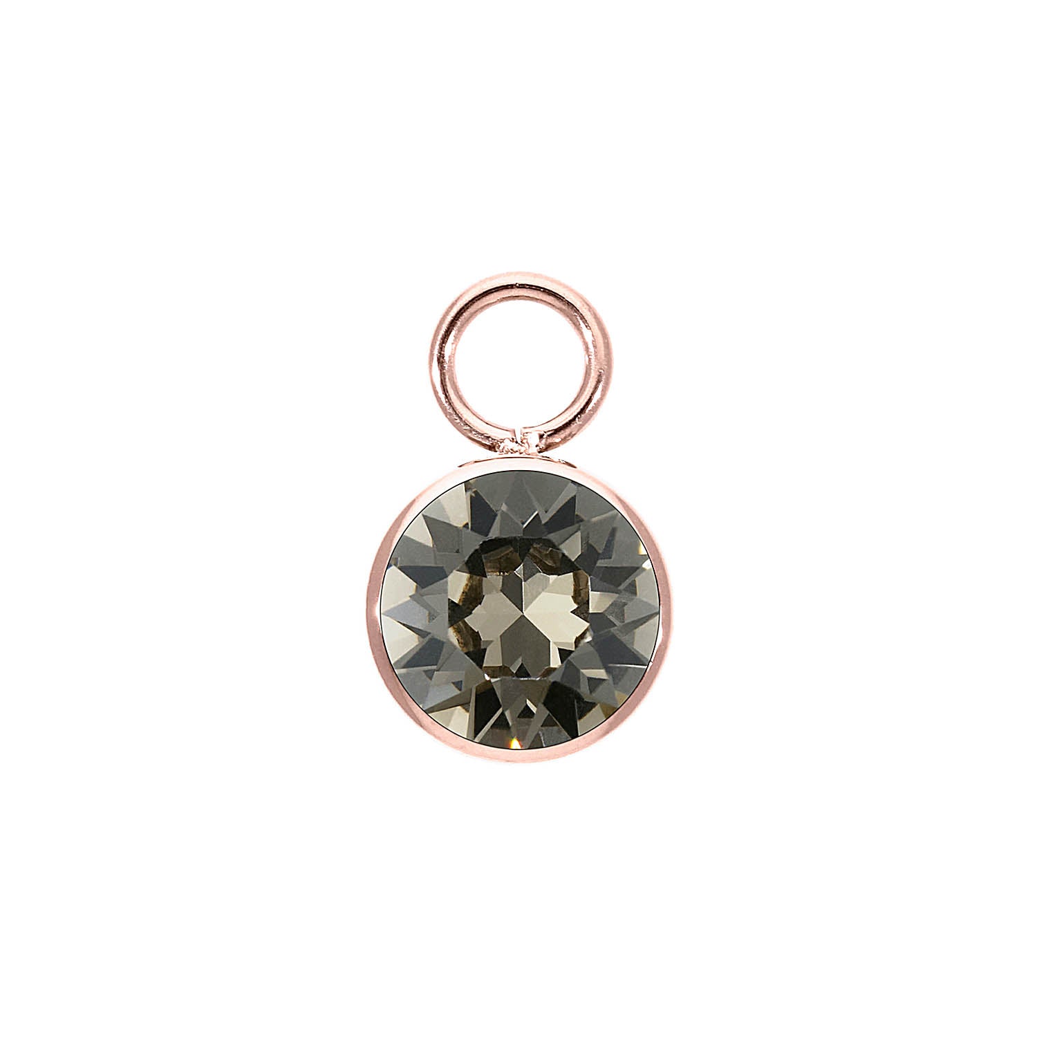 Bottone Charm 10 mm - Roségold Greige