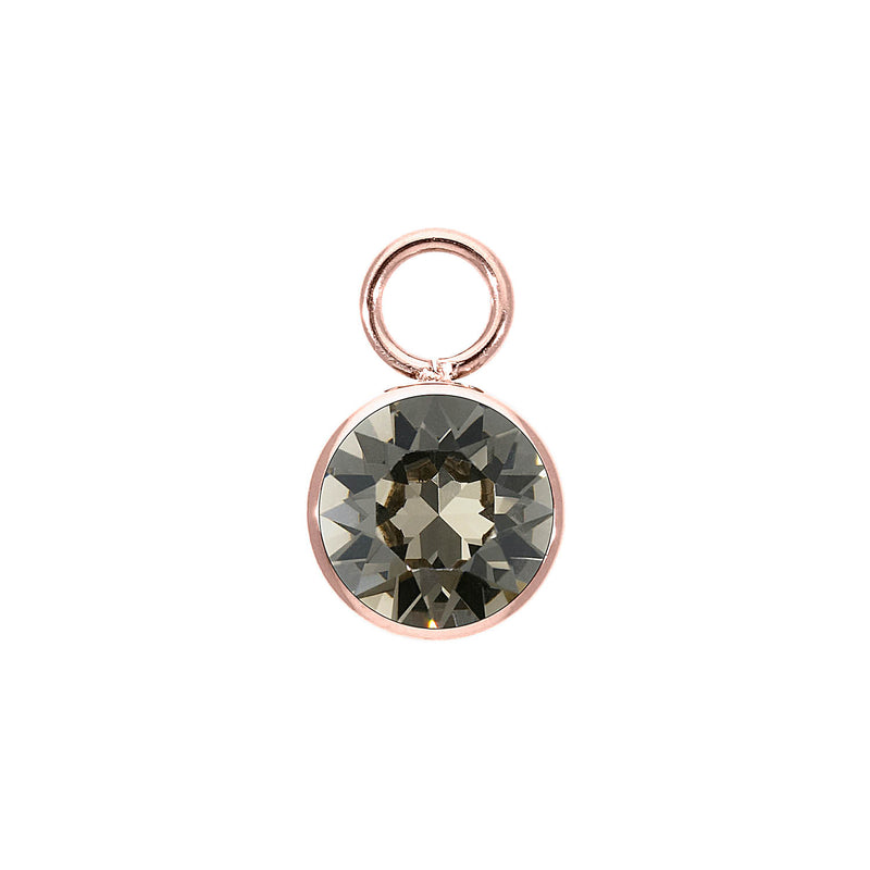 Bottone Charm 10 mm - Roségold Greige