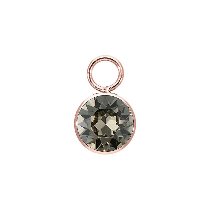 Bottone Charm 10 mm - Roségold Greige