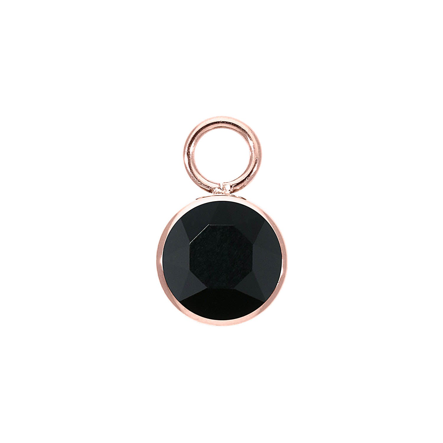 Bottone Charm 10 mm - Roségold jet