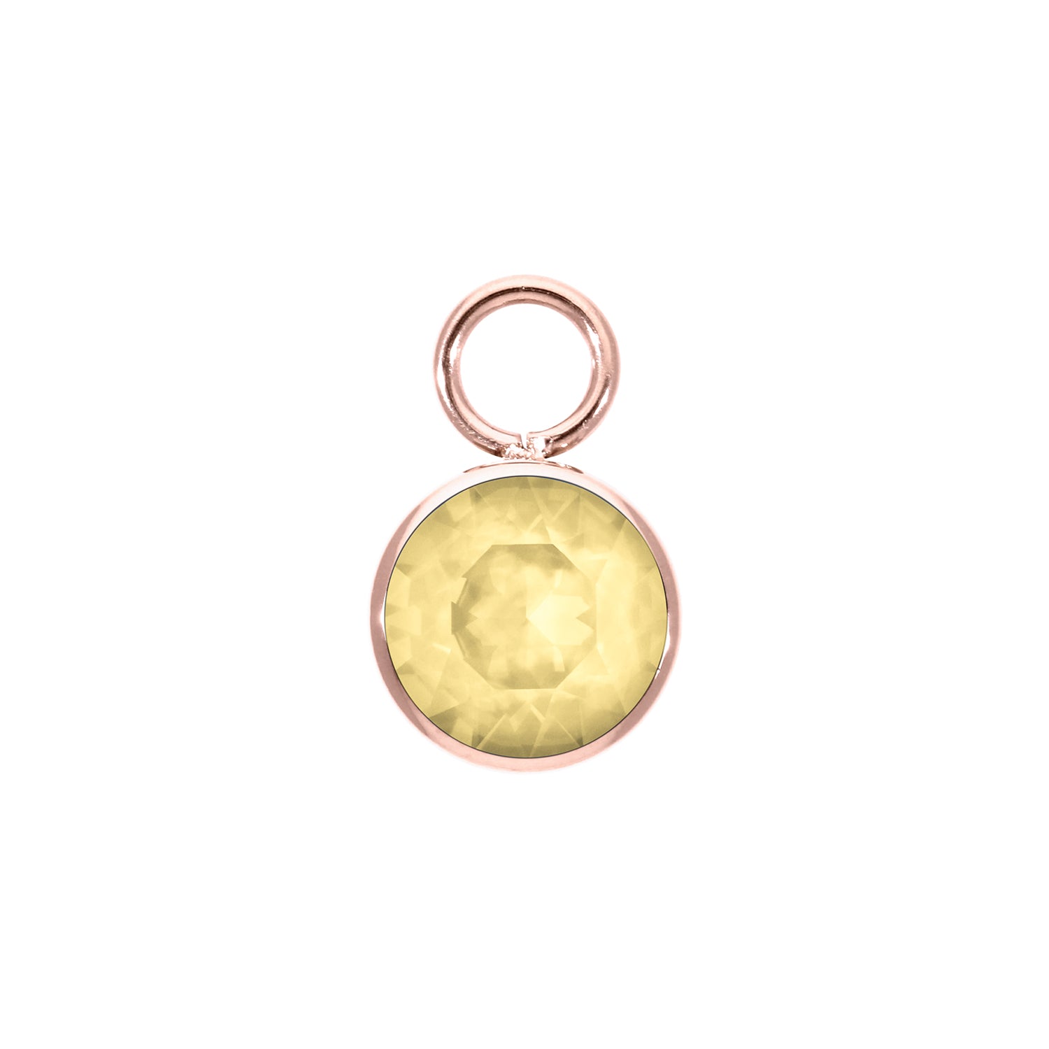 Bottone Charm 10 mm - Roségold Recreated Dark Jonquil