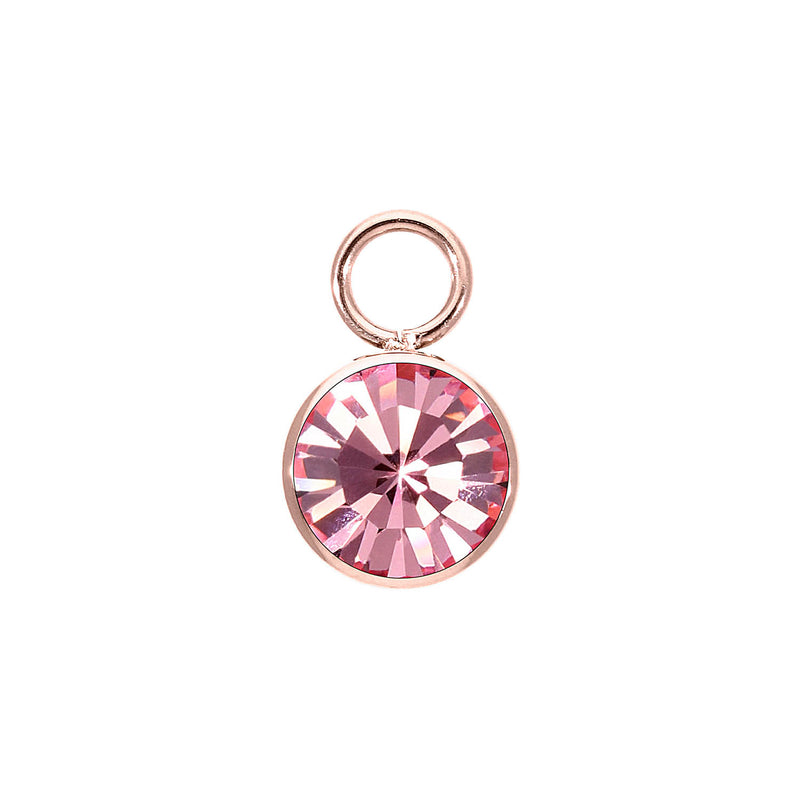 Bottone Charm 10 mm - Roségold Light Rose