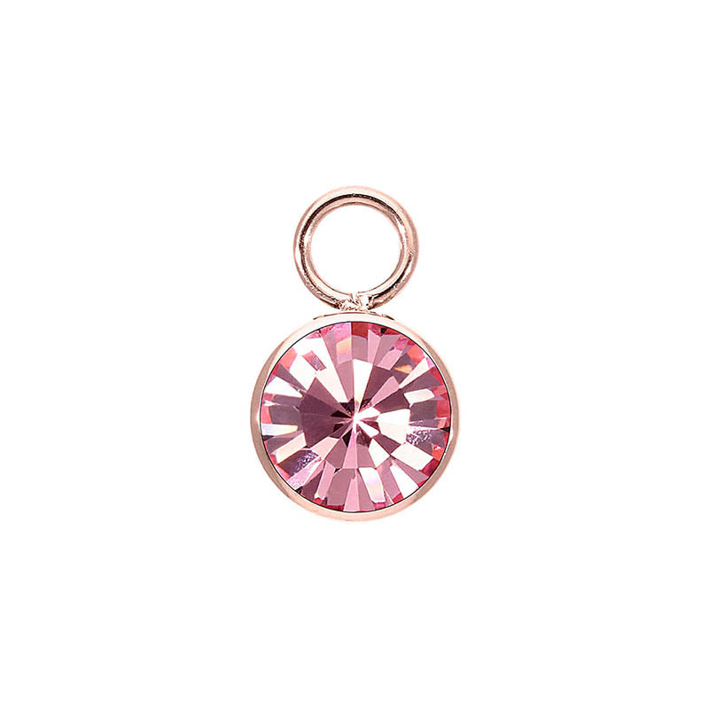 Bottone Charm 10 mm - Roségold Light Rose