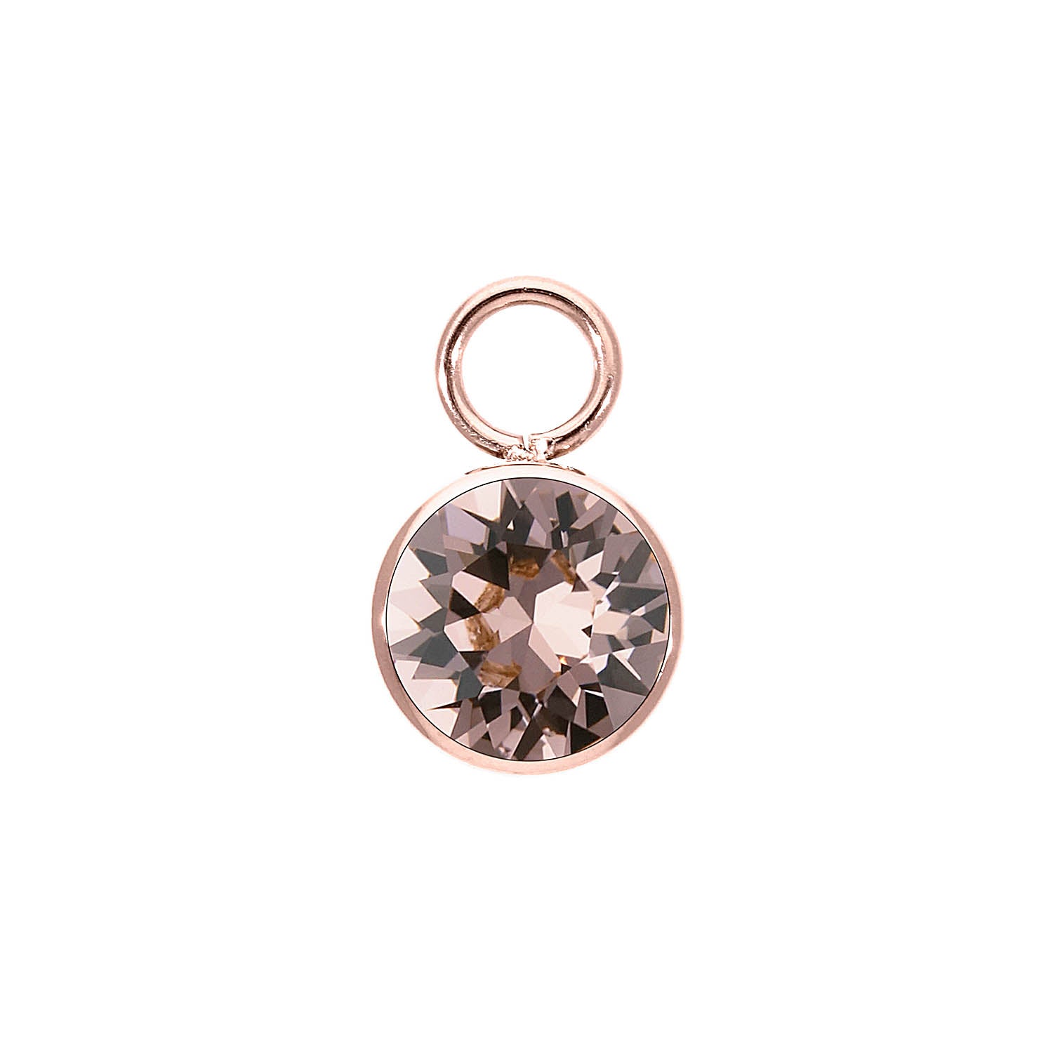 Bottone Charm 10 mm - Roségold vintage rose