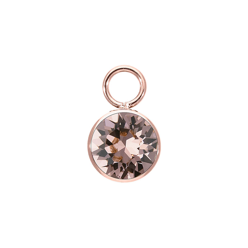 Bottone Charm 10 mm - Roségold vintage rose