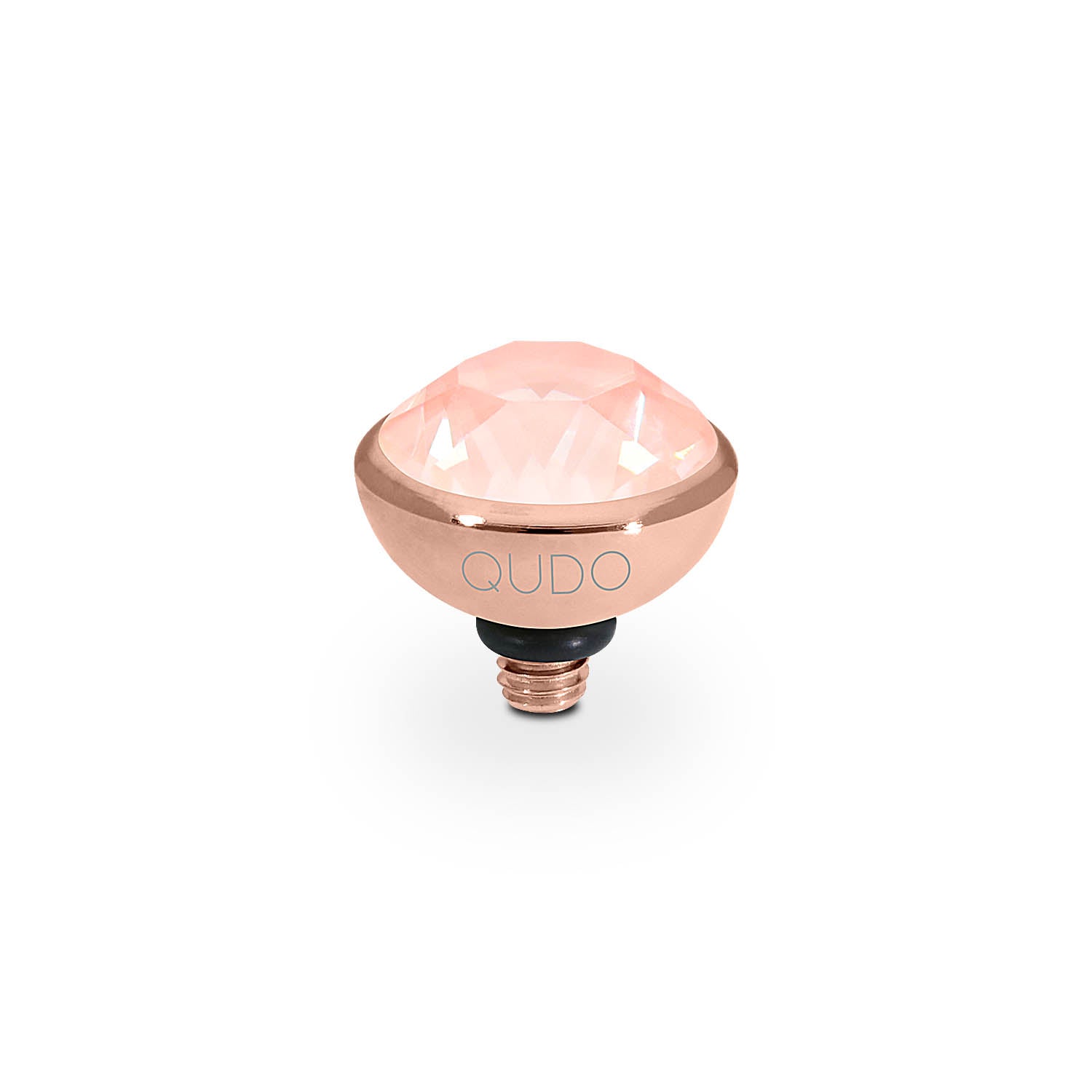 Bottone Top 10 mm - Roségold Crystal Flamingo Ignite