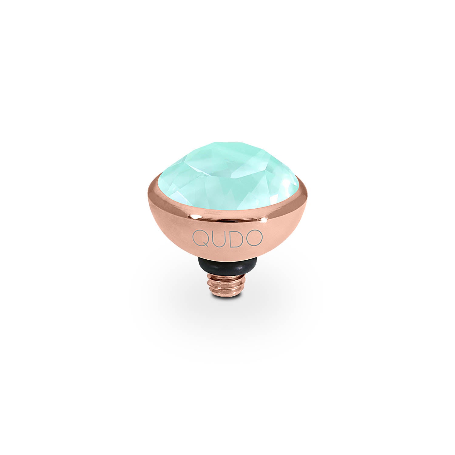 Bottone Top 10 mm - Roségold crystal soft mint ignite