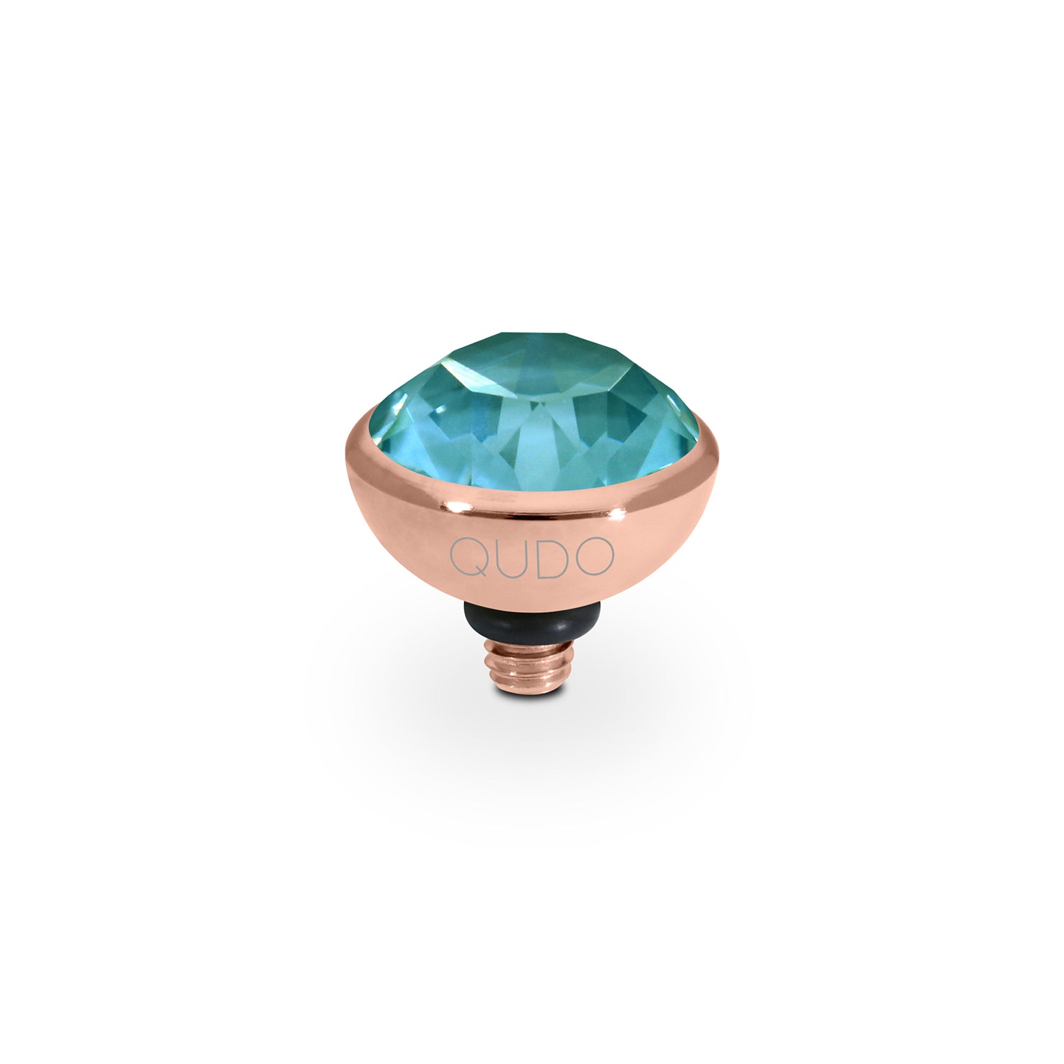 Bottone Top 10 mm - Roségold Crystal Pine Green Ignite