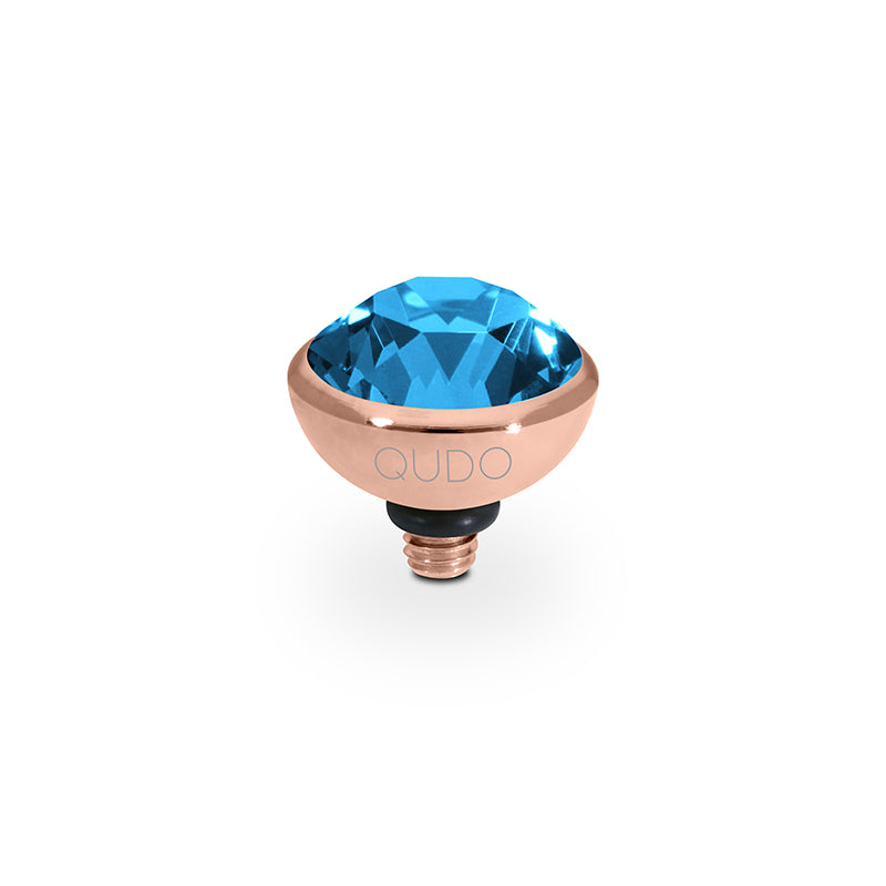Bottone Top 10 mm - Roségold Denim Blue