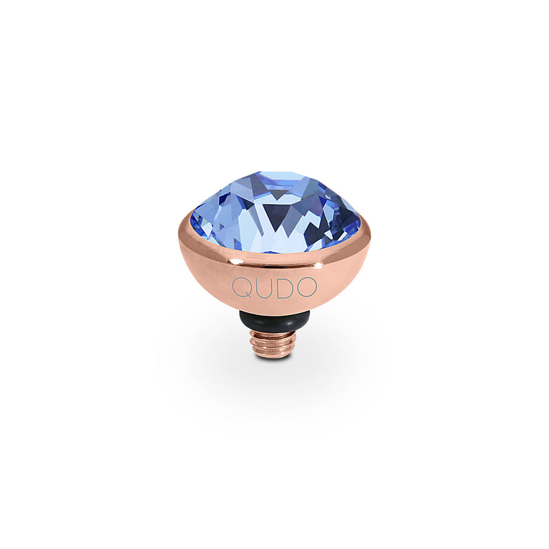 Bottone Top 10 mm - Roségold light sapphire