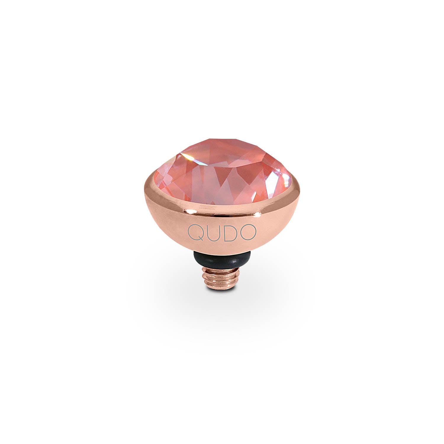 Bottone Top 10 mm - Roségold crystal maroon ignite