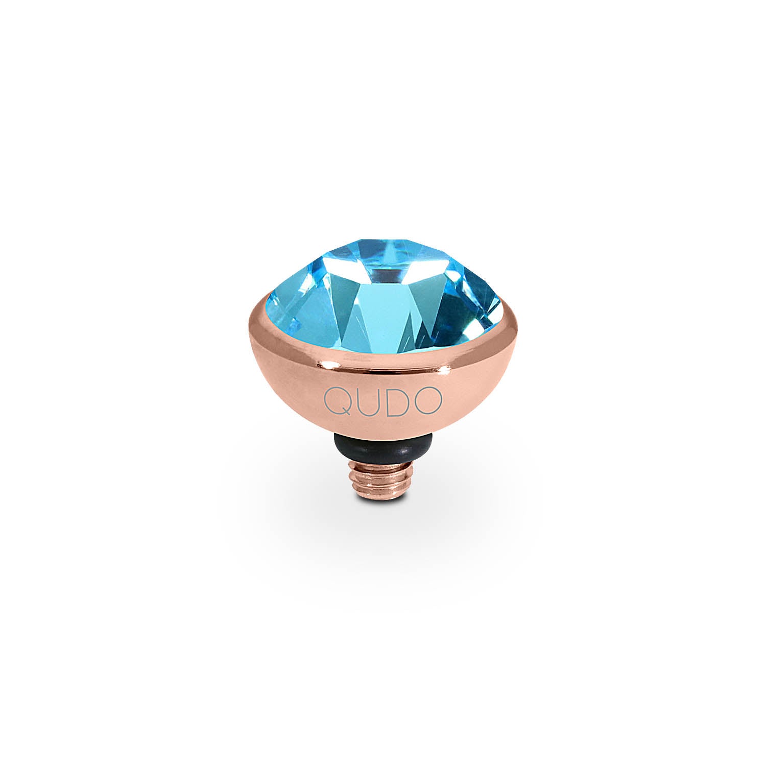 Bottone Top 10 mm - Roségold aquamarine