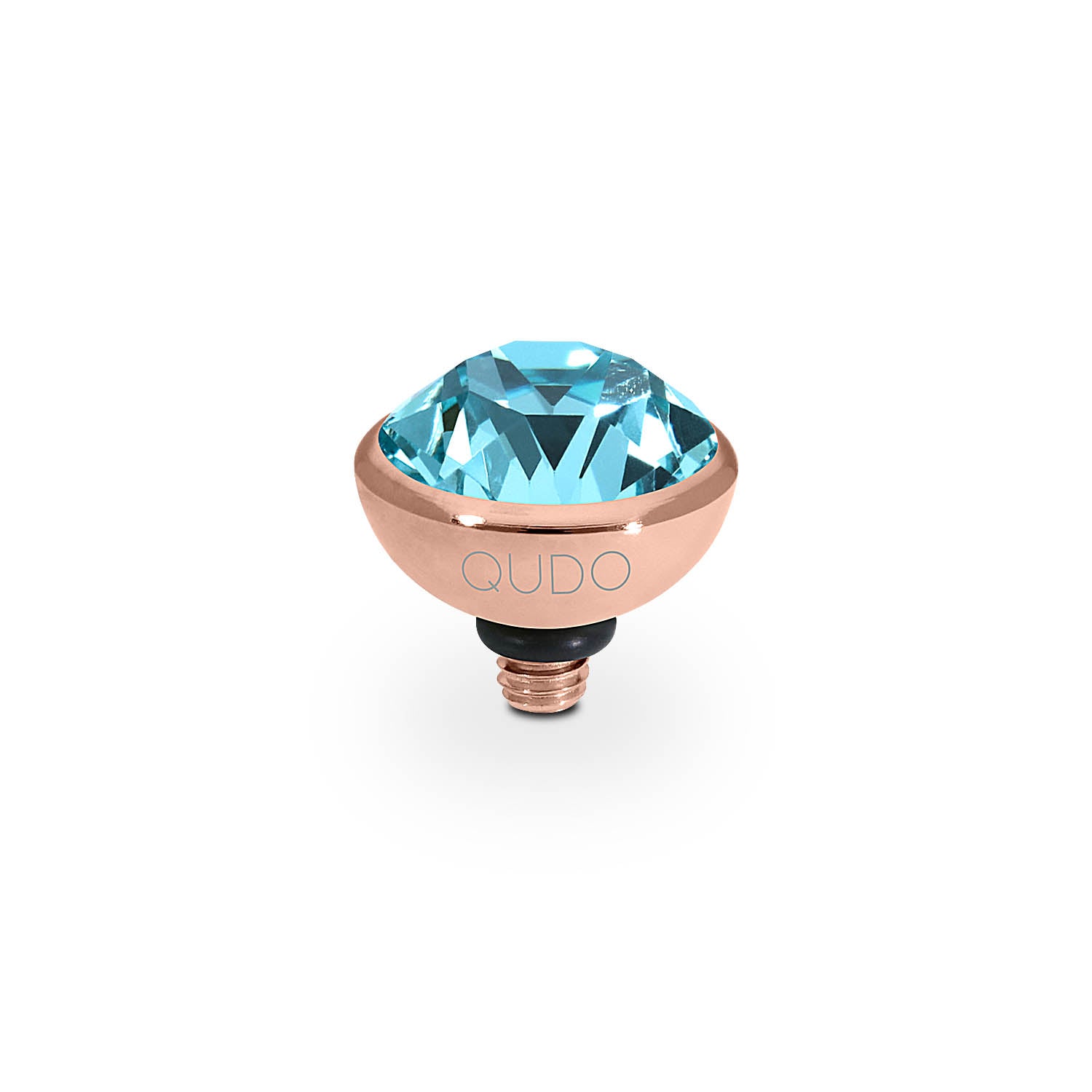 Bottone Top 10 mm - Roségold Light Turquoise