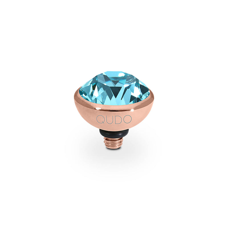 Bottone Top 10 mm - Roségold Light Turquoise