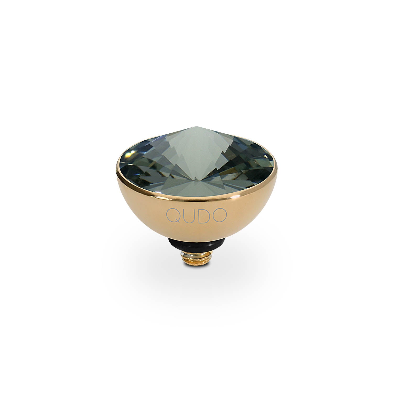 Bottone Top 11.5 mm  - Gold black diamond