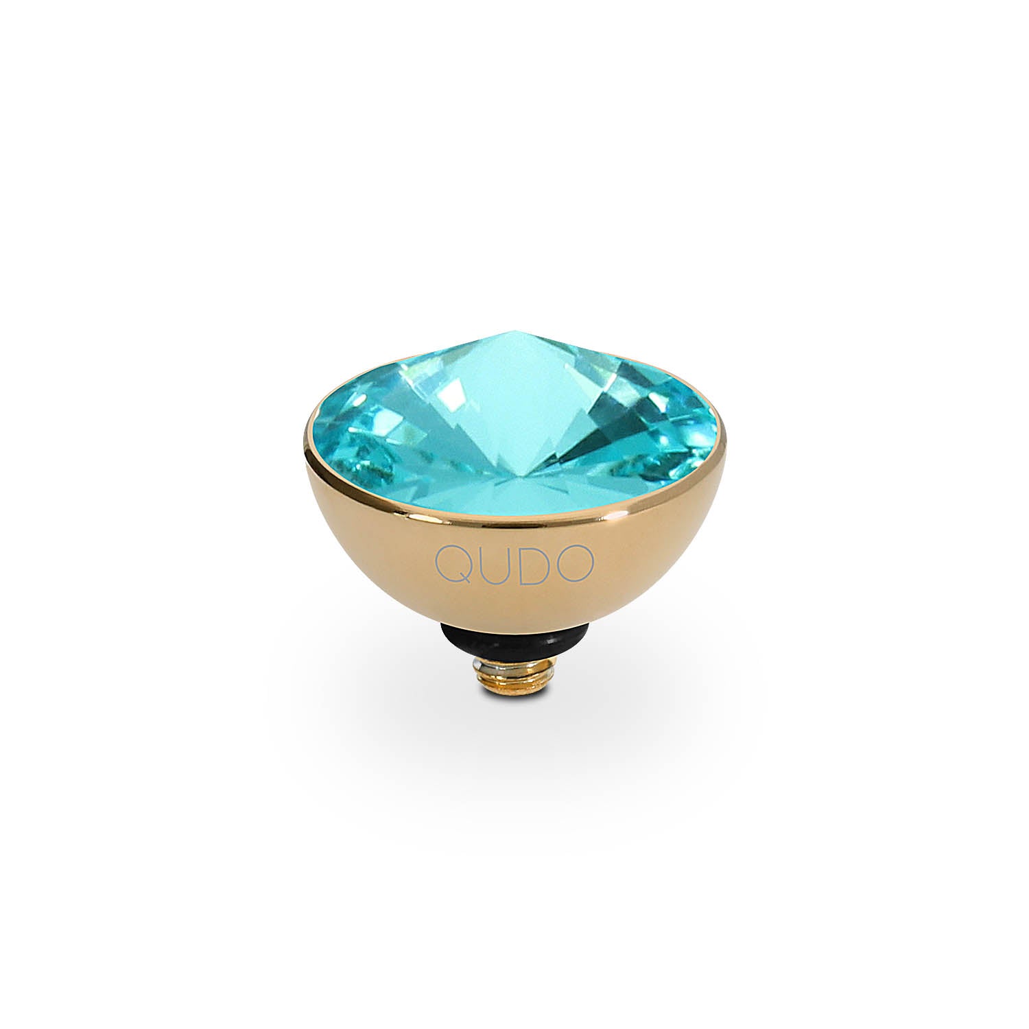 Bottone Top 11.5 mm  - Gold light turquoise