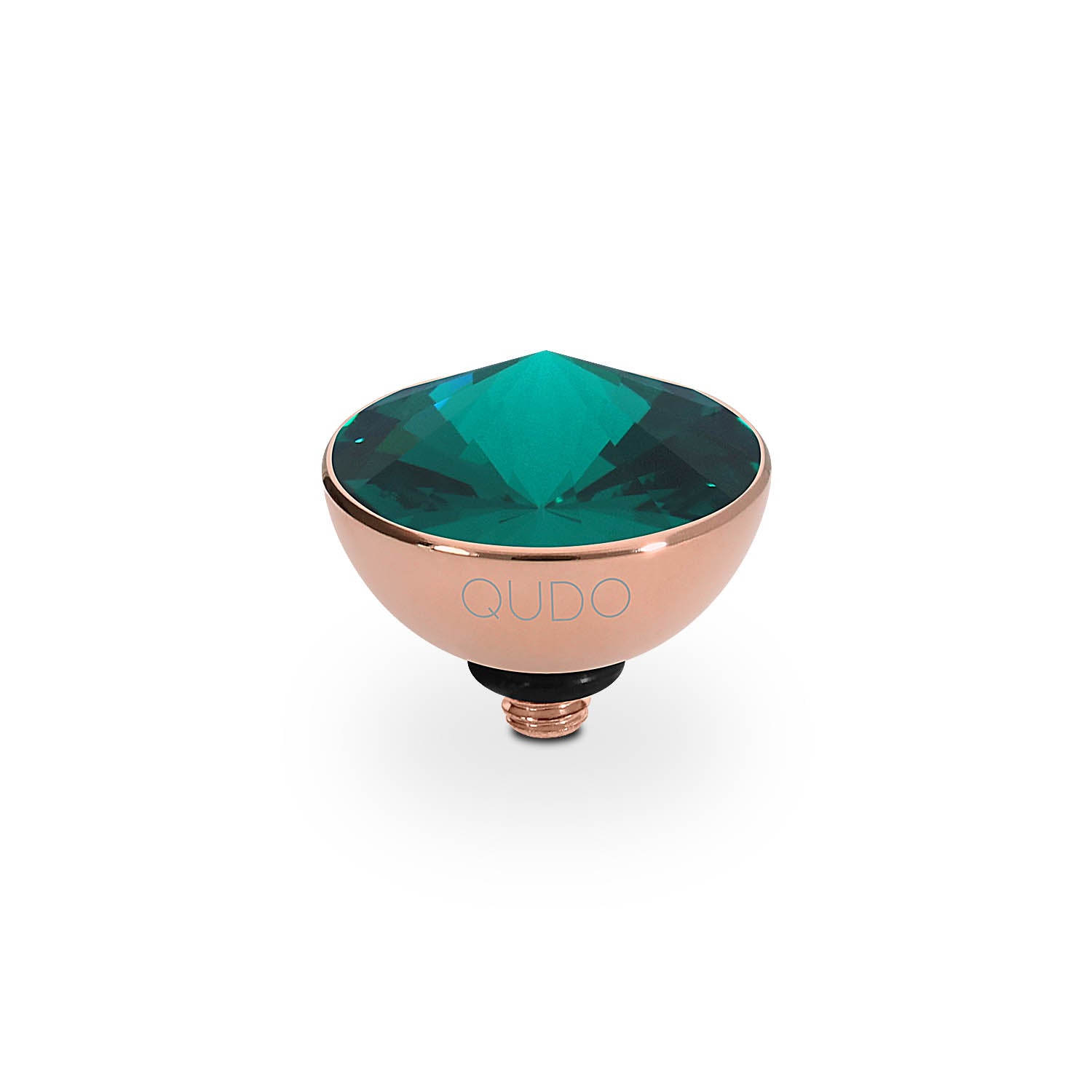 Bottone Top 11.5 mm - Roségold emerald
