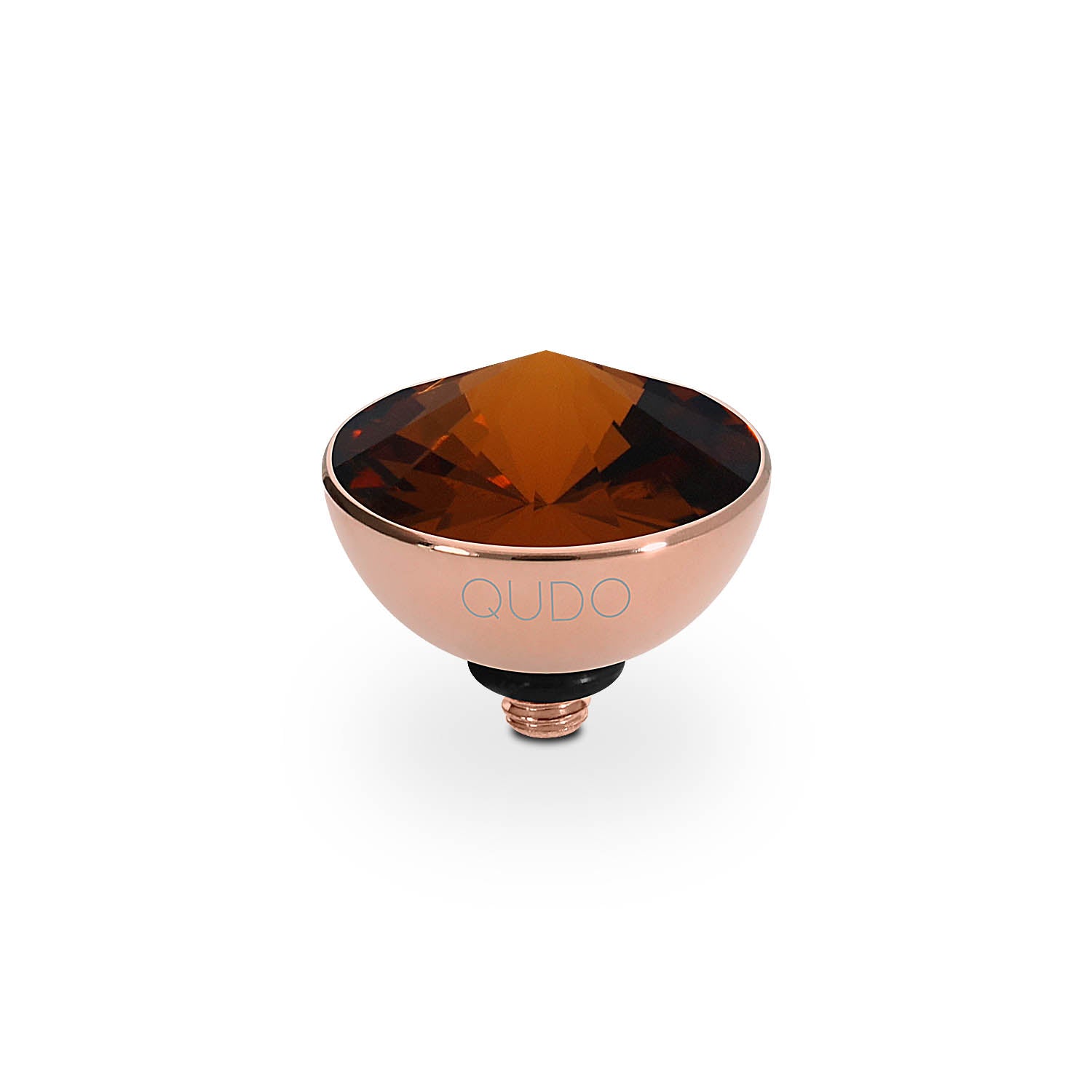Bottone Top 11.5 mm - Roségold smoked topaz