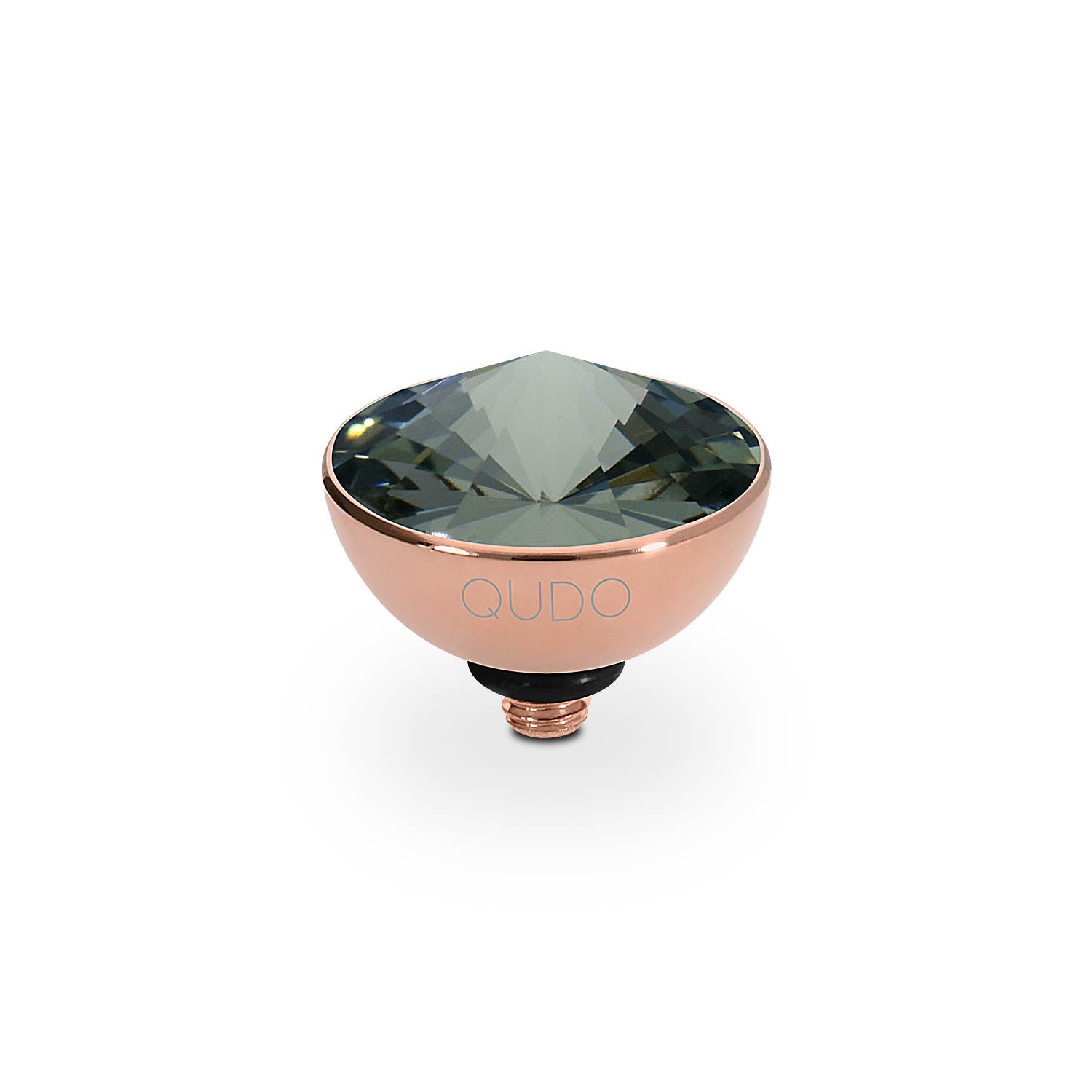 Bottone Top 11.5 mm - Roségold black diamond