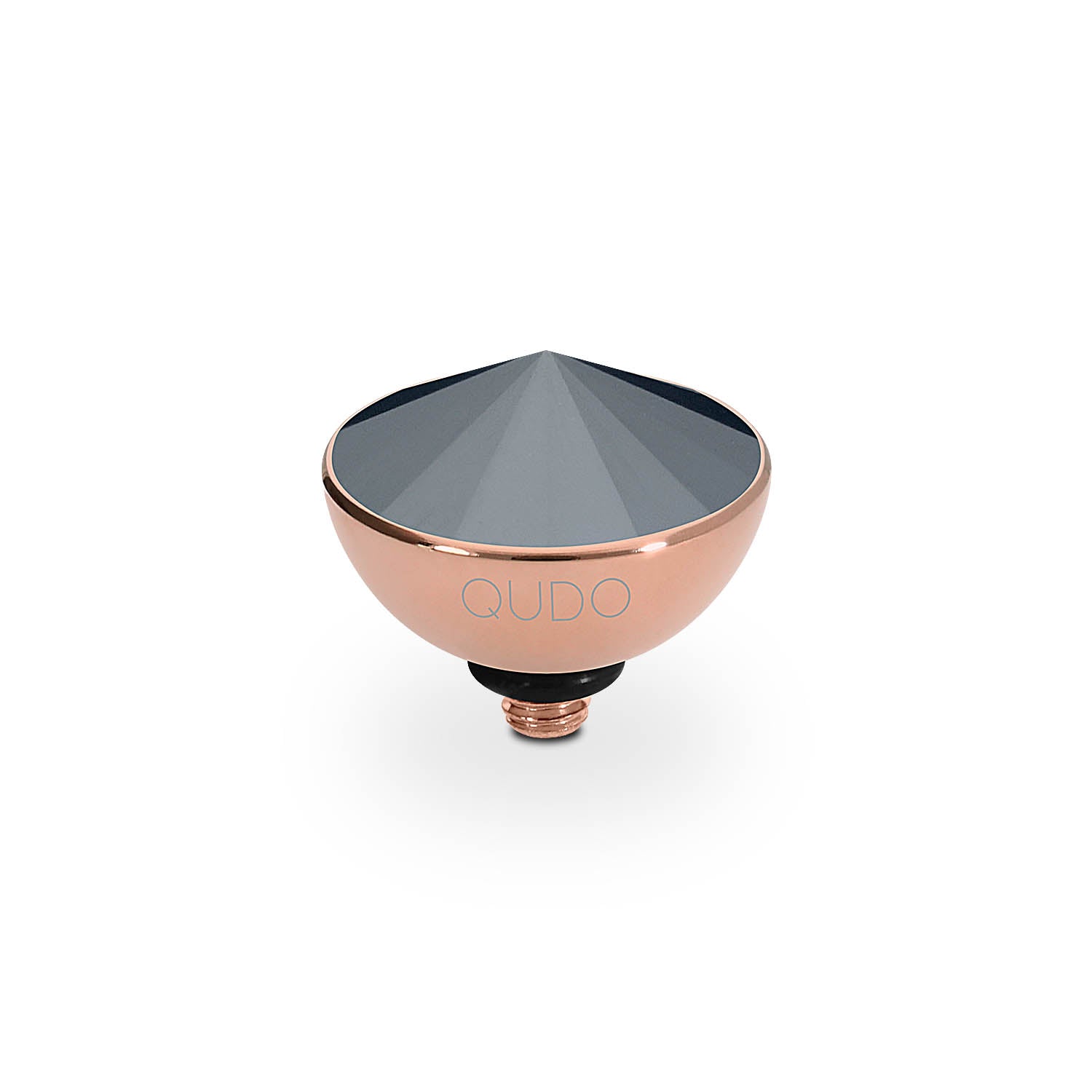 Bottone Top 11.5 mm - Roségold jet hematite