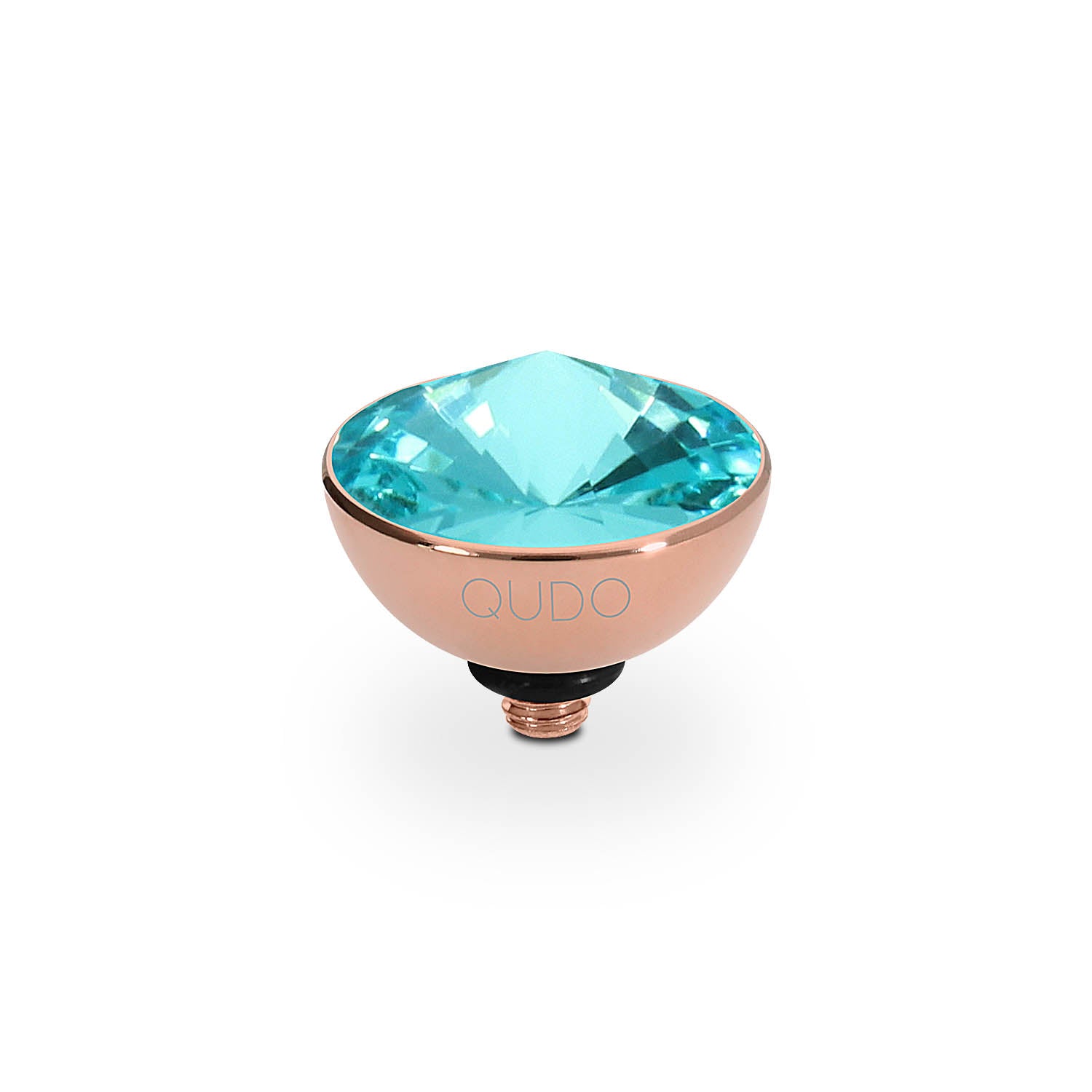 Bottone Top 11.5 mm - Roségold light turquoise