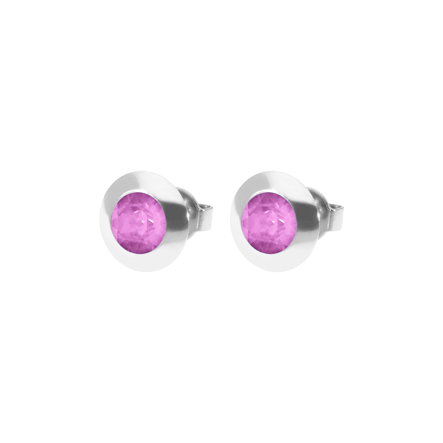 Tondo Ohrstecker 9 mm - Silber Crystal Orchid Ignite