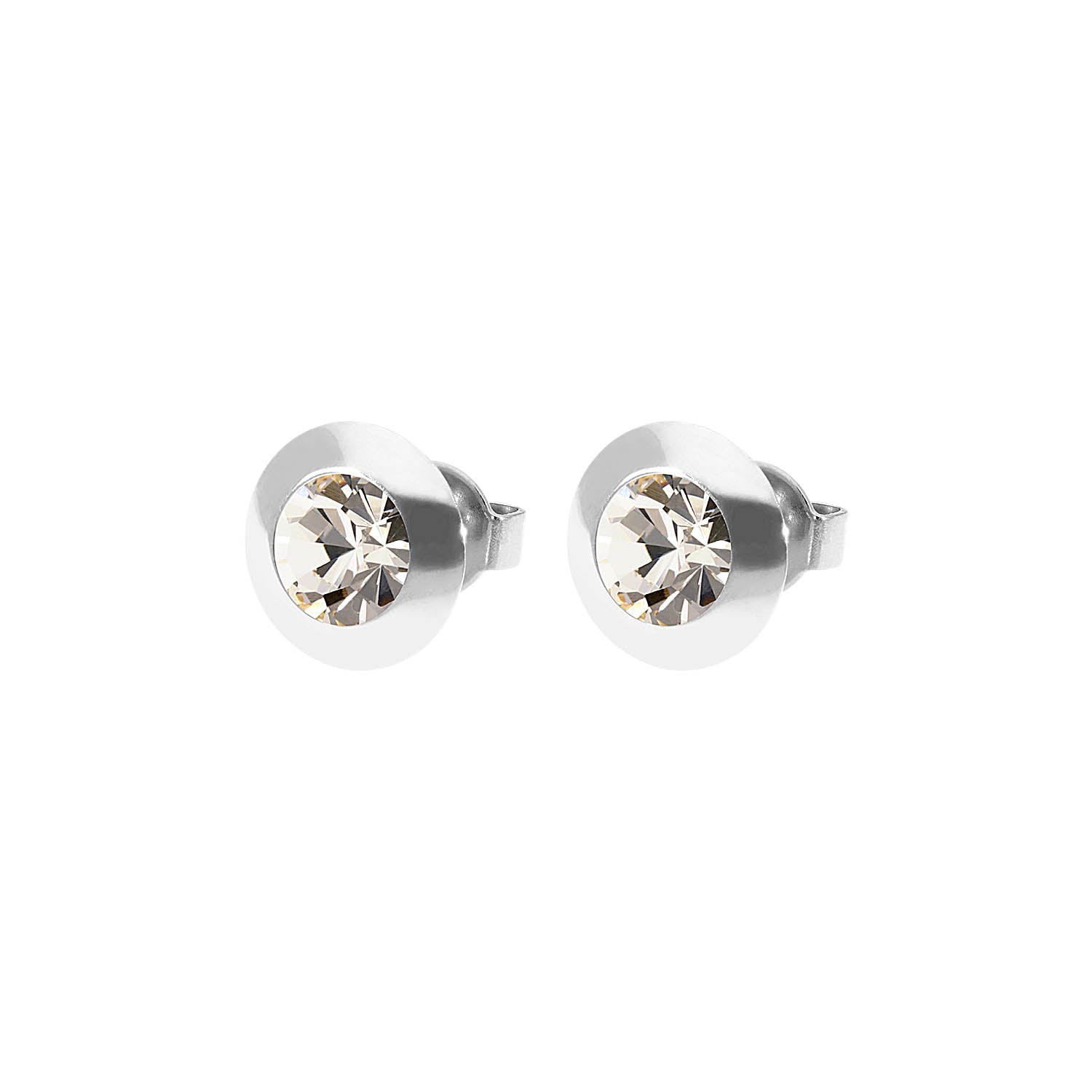 Tondo Ohrstecker 9 mm - Silber