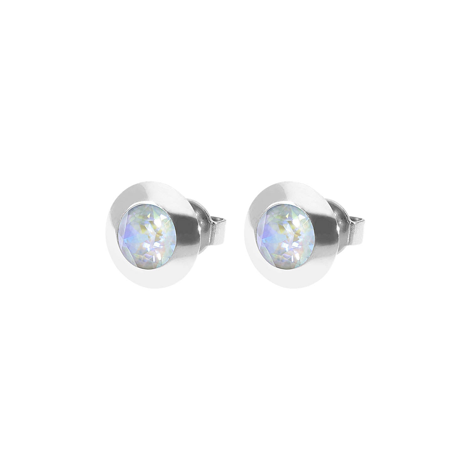 Tondo Ohrstecker 9 mm - Silber