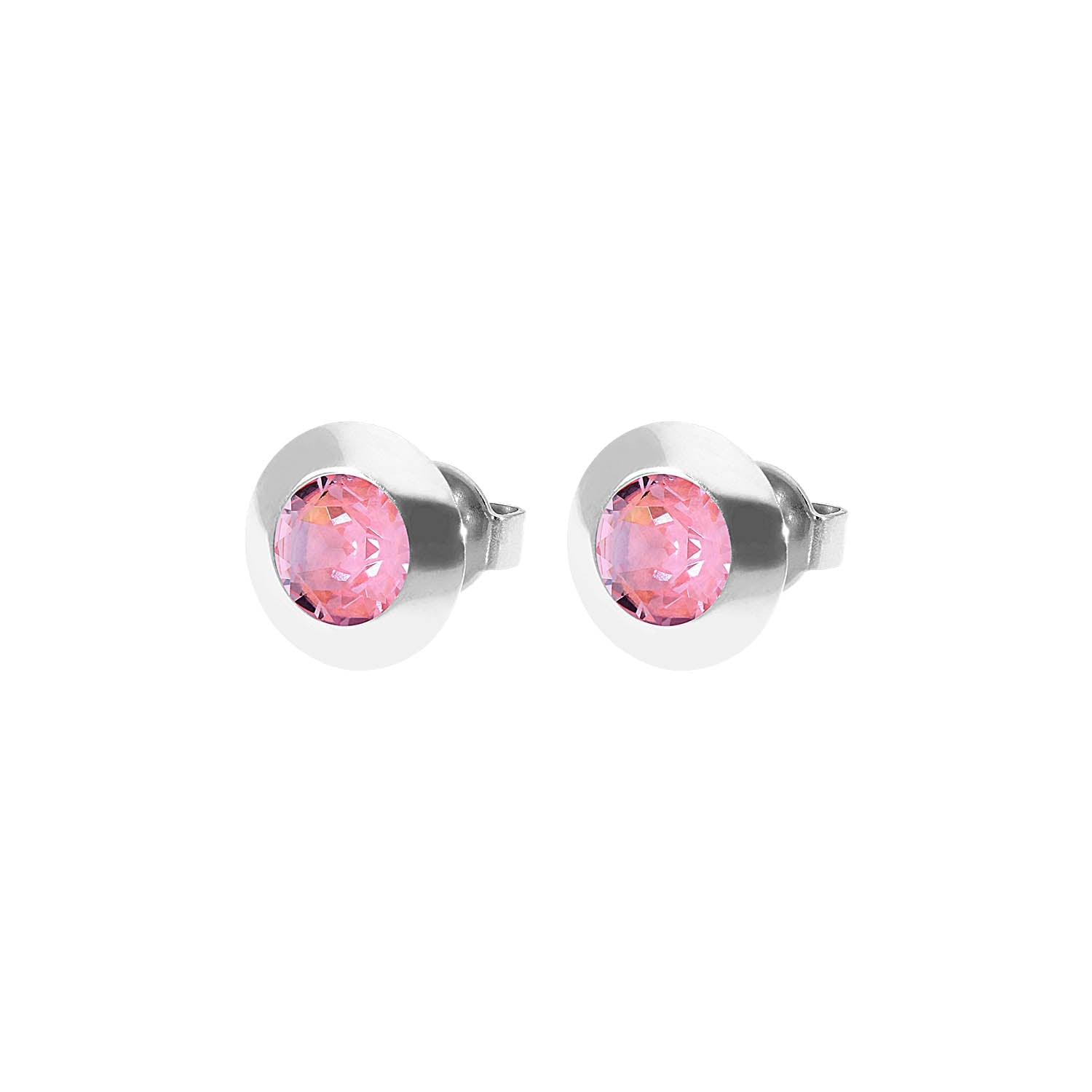 Tondo Ohrstecker 9 mm - Silber