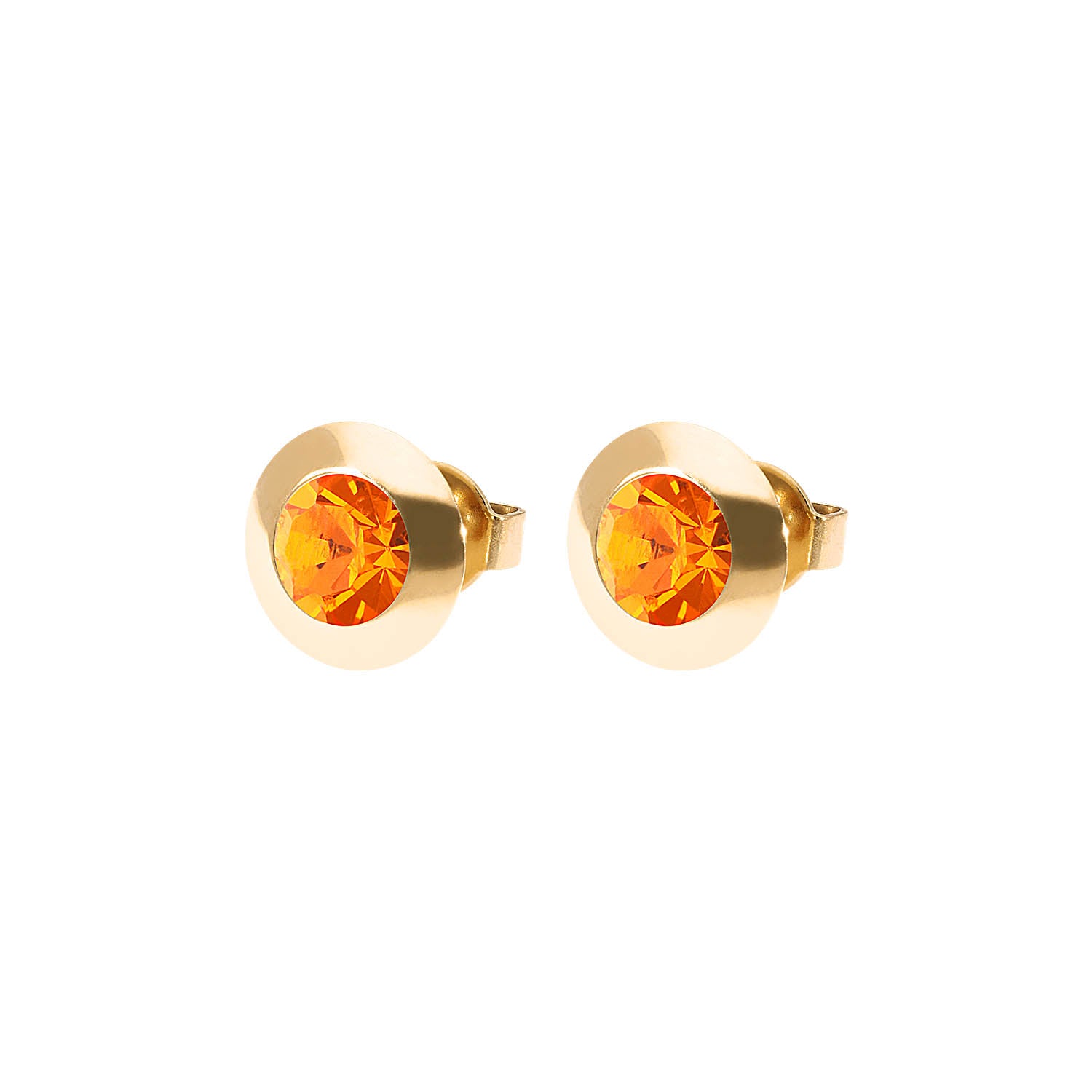 Tondo Ohrstecker 9 mm - Gold sun