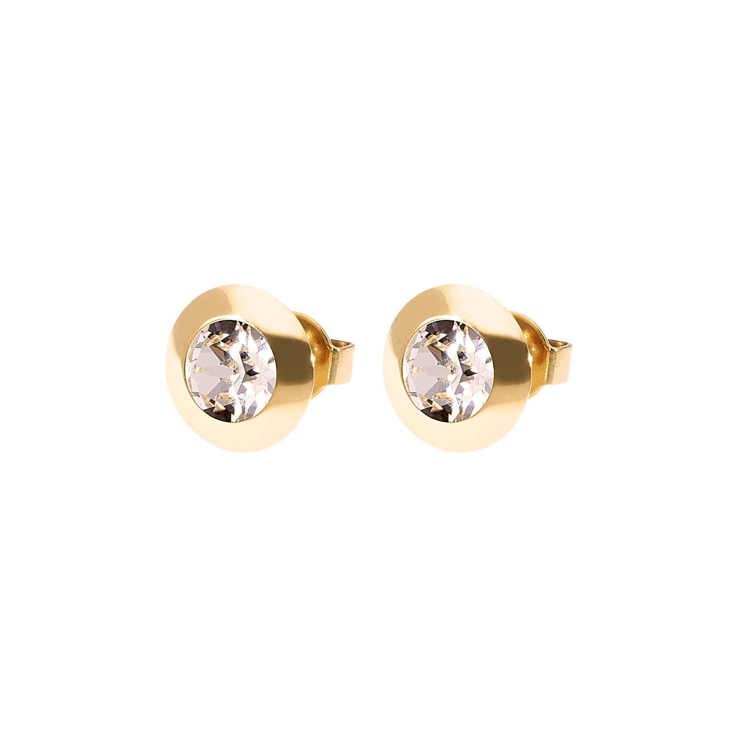Tondo Ohrstecker 9 mm - Gold silk