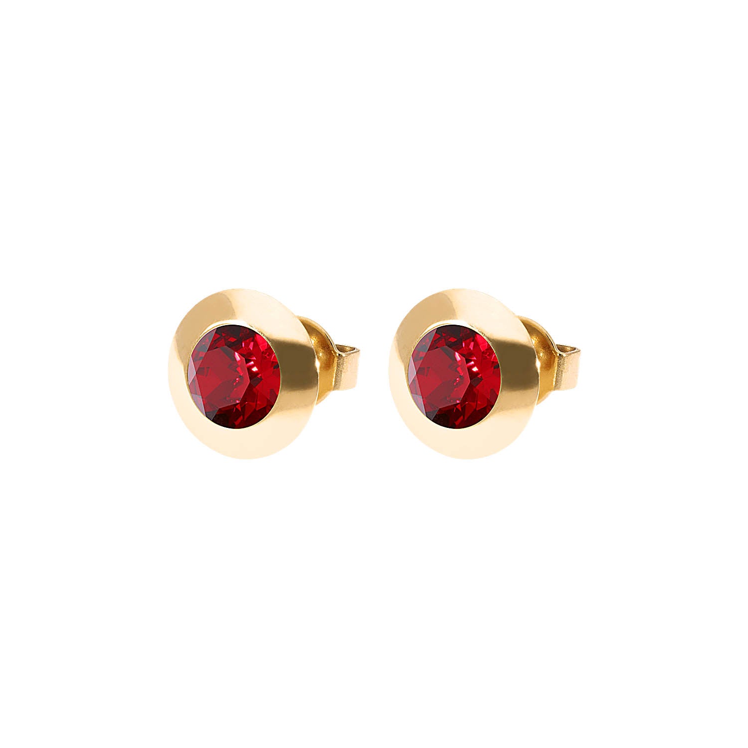 Tondo Ohrstecker 9 mm - Gold Siam