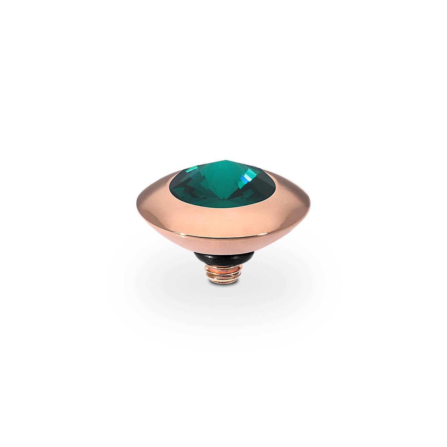 Tondo Top 9 mm - Roségold emerald