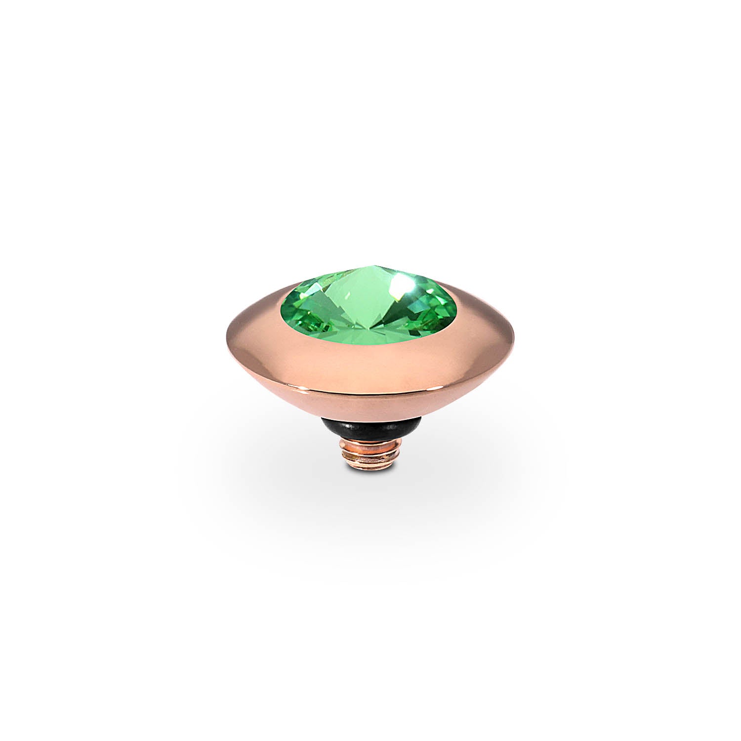Tondo Top 9 mm - Roségold peridot