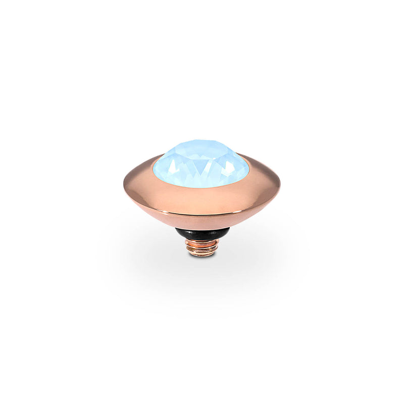 Tondo Top 9 mm - Roségold crystal sky ignite