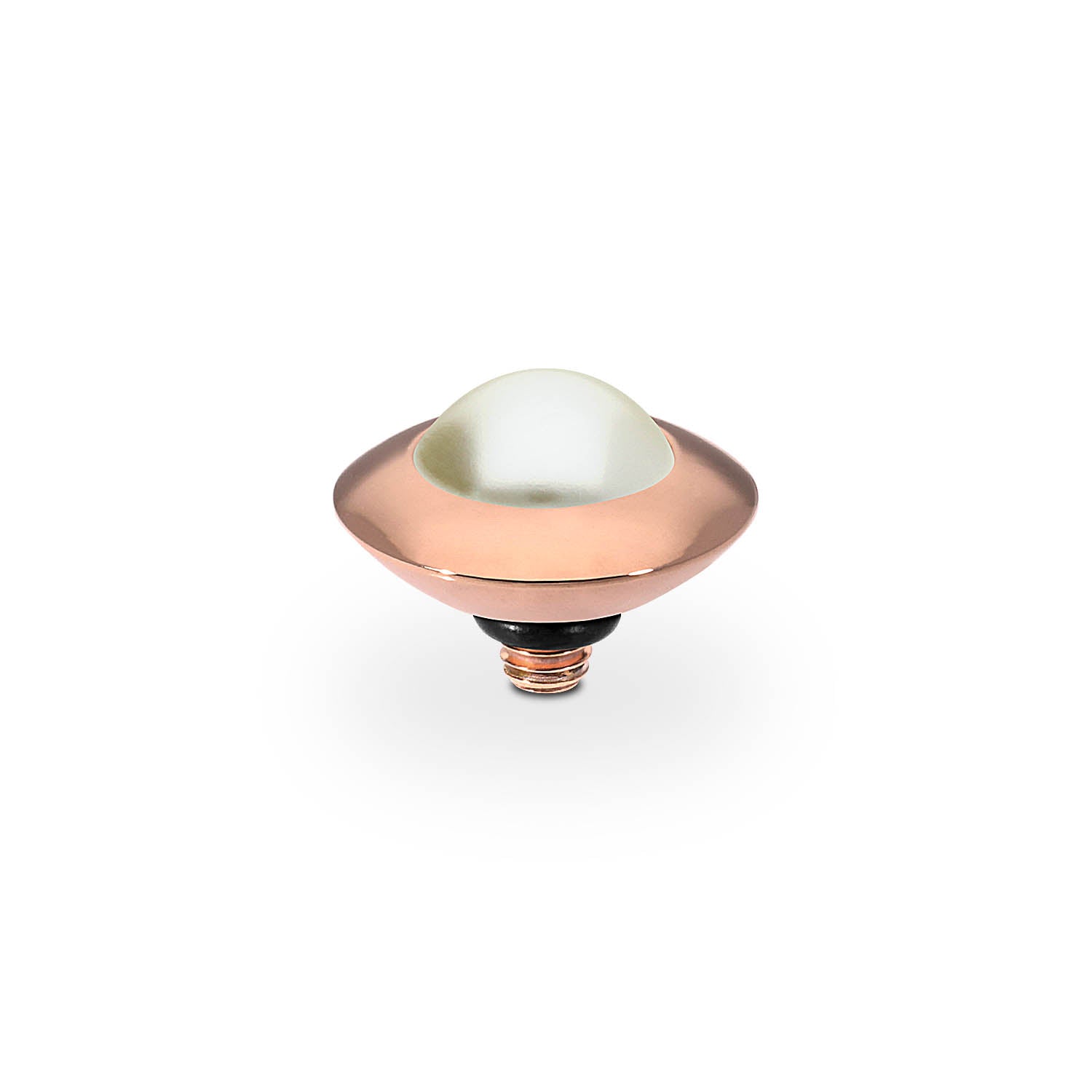 Tondo Top 9 mm - Roségold cream pearl
