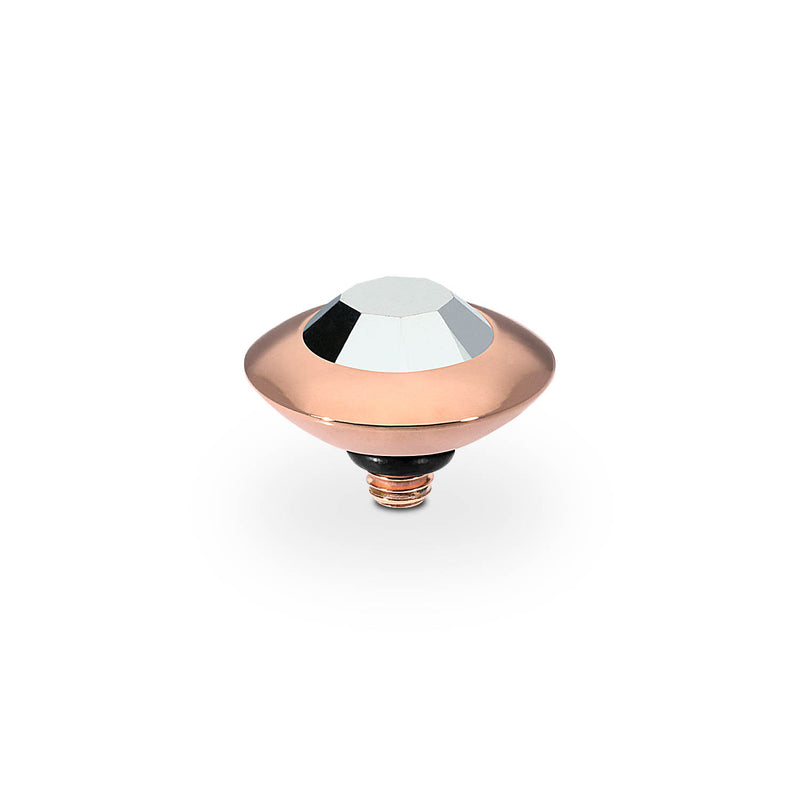 Tondo Top 9 mm - Roségold crystal labrador