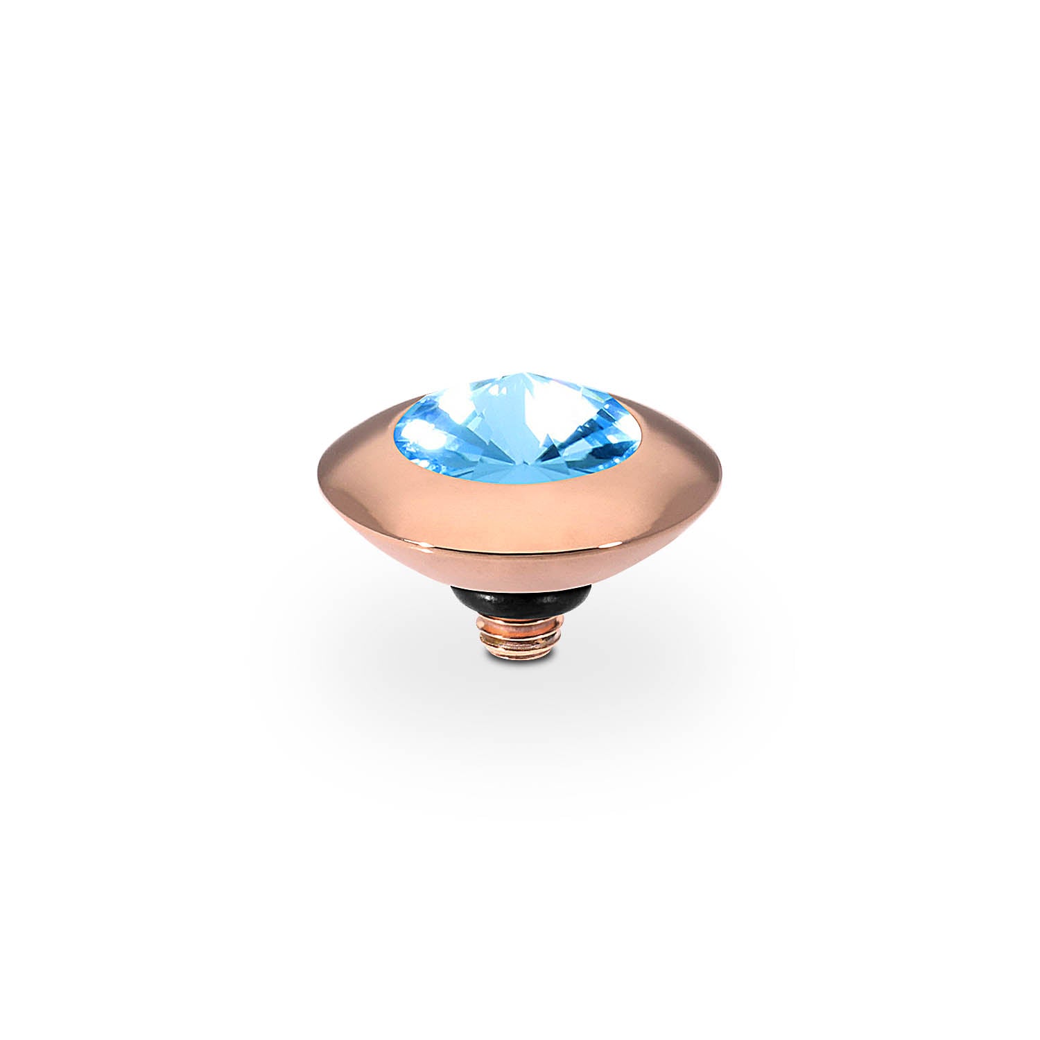 Tondo Top 9 mm - Roségold aquamarine