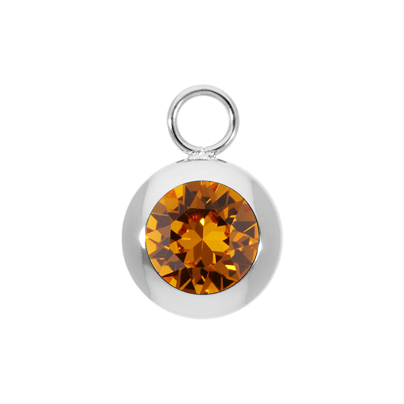 Tondo Charm 13 mm - Silber Topaz