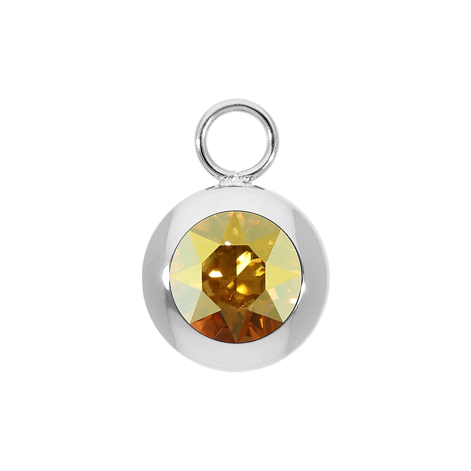 Tondo Charm 13 mm - Silber metallic sunshine