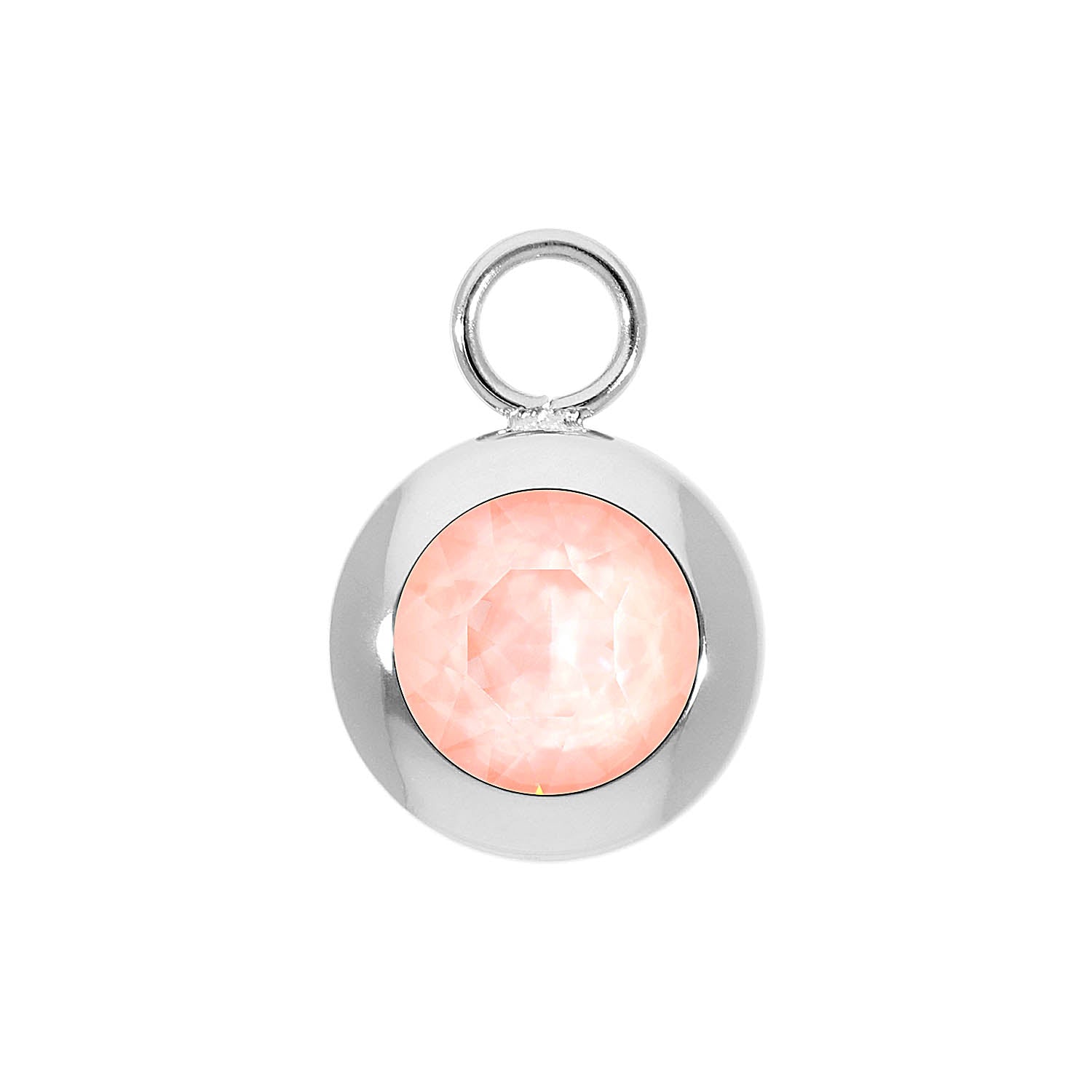 Tondo Charm 13 mm - Silber Crystal Flamingo Ignite