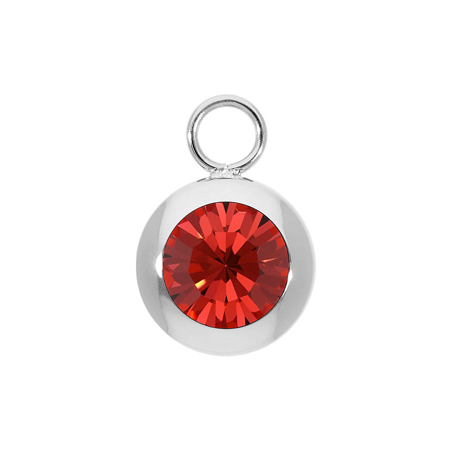 Tondo Charm 13 mm - Silber padparadscha