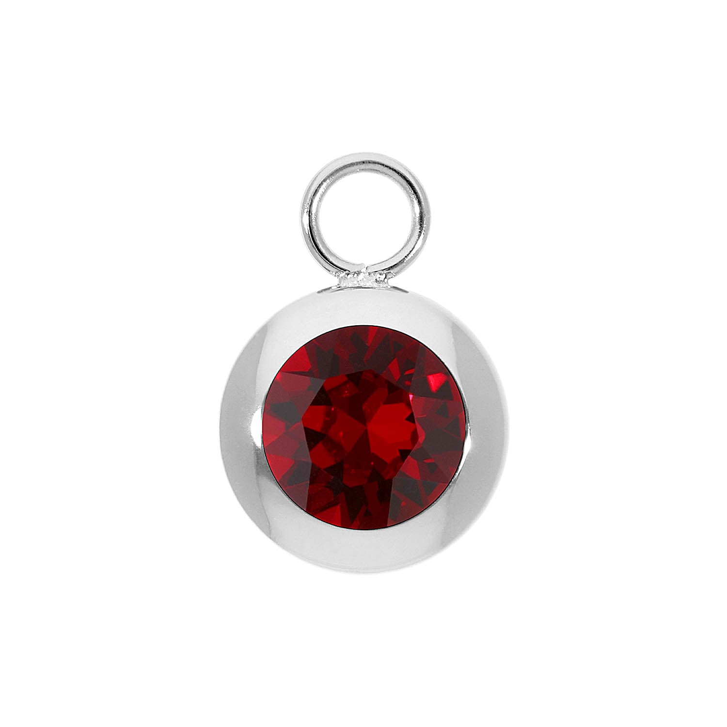 Tondo Charm 13 mm - Silber Siam