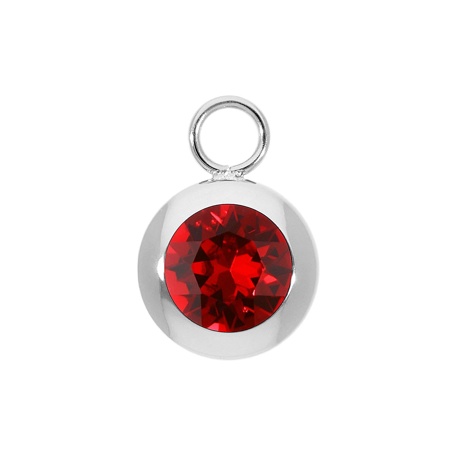 Tondo Charm 13 mm - Silber scarlet