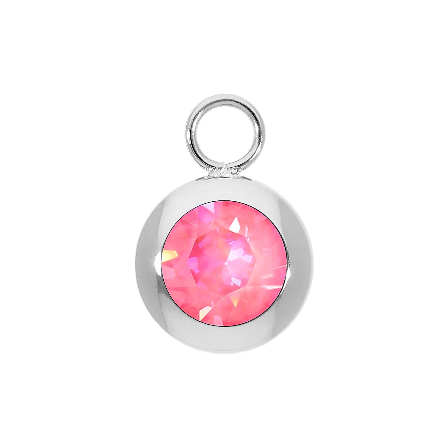 Tondo Charm 13 mm - Silber lotus pink delite