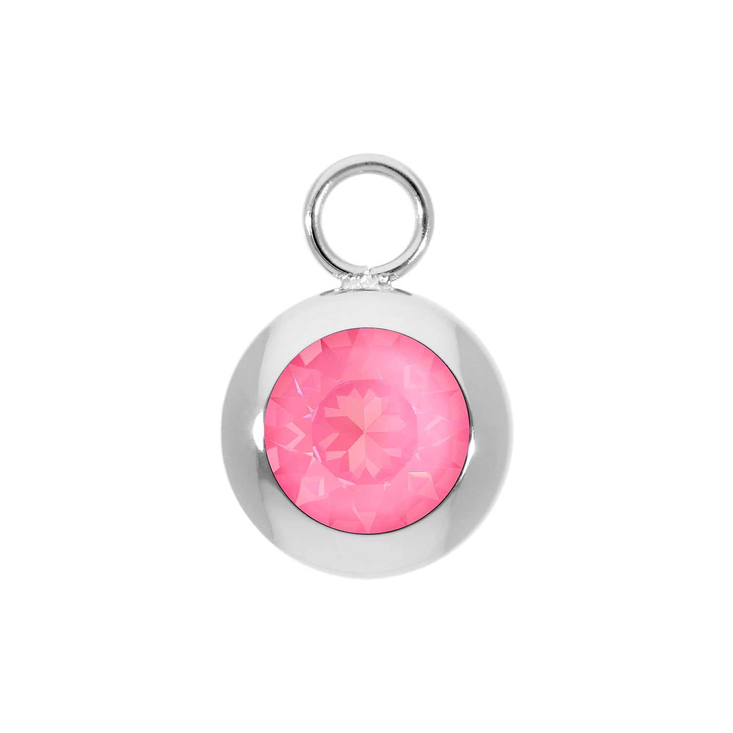 Tondo Charm 13 mm - Silber Crystal Dahlia Ignite